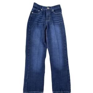 Retro Ruff Ryders Youth 12 Boho Flared Mid Rise Gold Embroidered Vintage Jeans